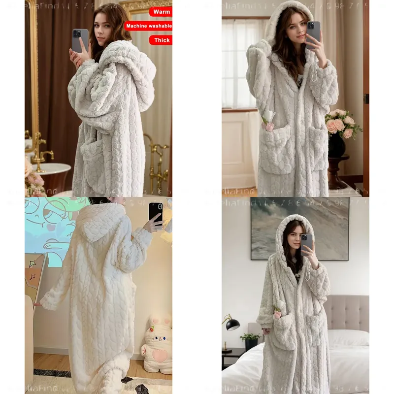Bathrobe - روب نسائي من الفلانيل لفصلي الخريف