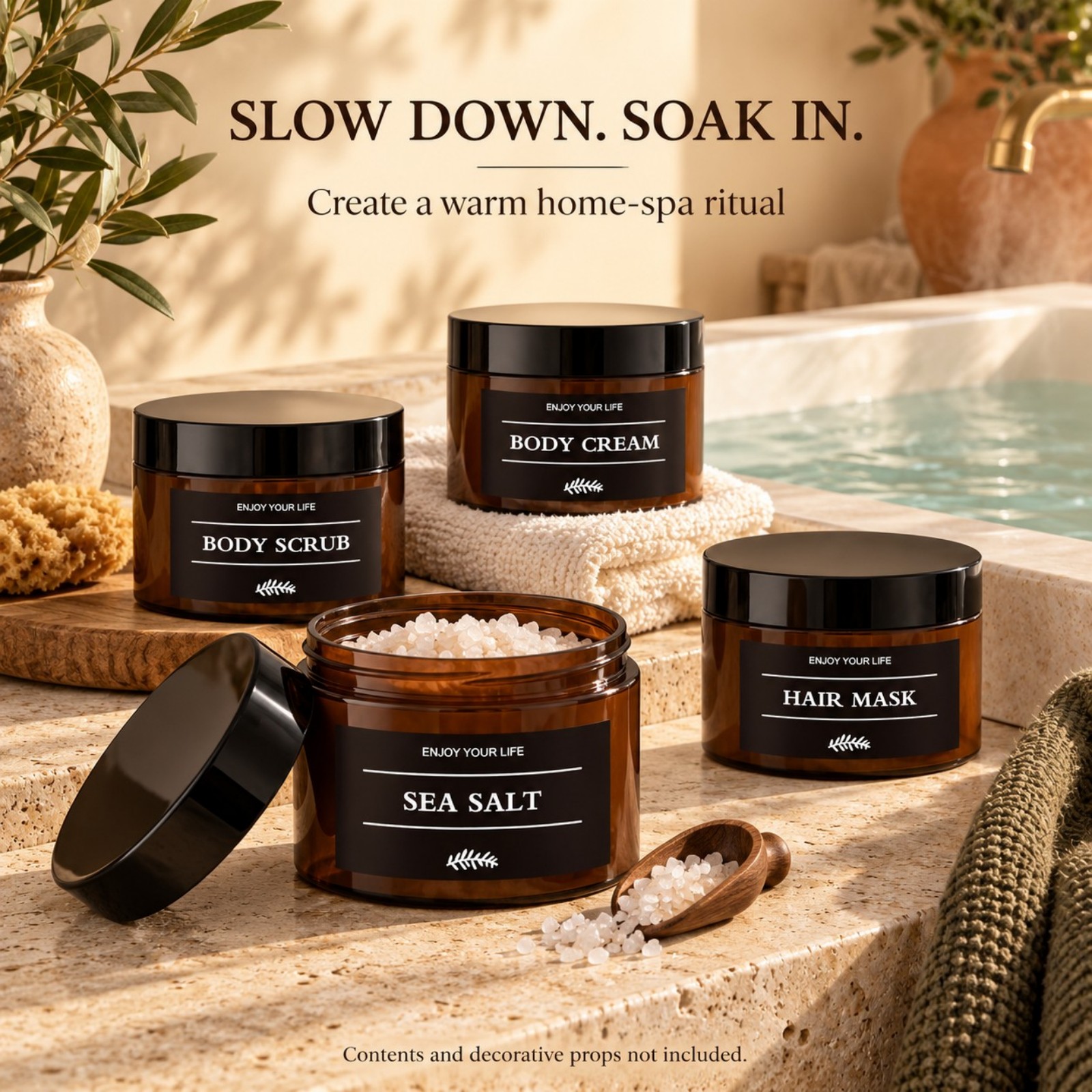 3 قطع من عبوات تخزين الحمام مع - مراجعة Bath Salts وسعره
